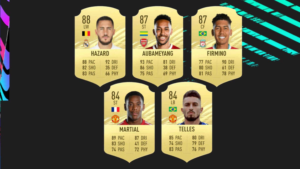 FIFA 22 medias: estos jugadores empeorarían bastante en la próxima temporada Ultimate Team Hazard, Aubameyang, Firmino, Martial y Telles