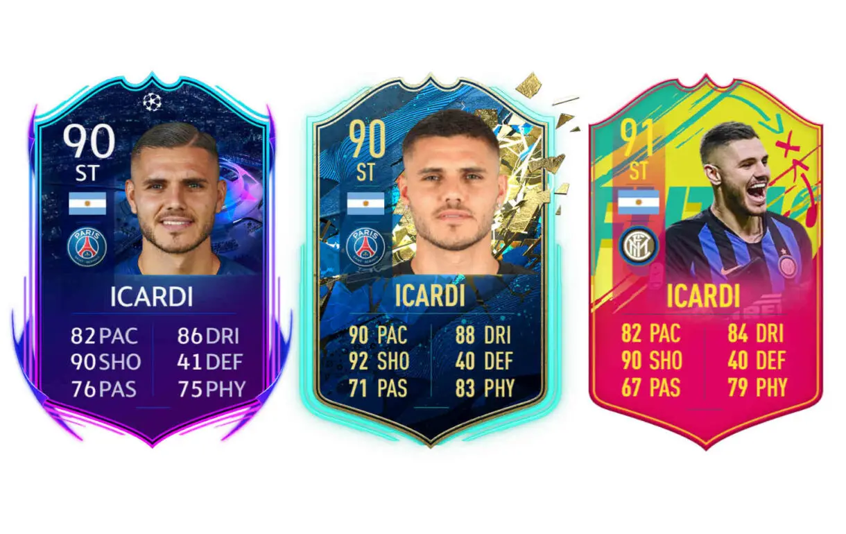 FIFA 22 Ultimate Team repaso a las versiones especiales de Icardi en otras temporadas