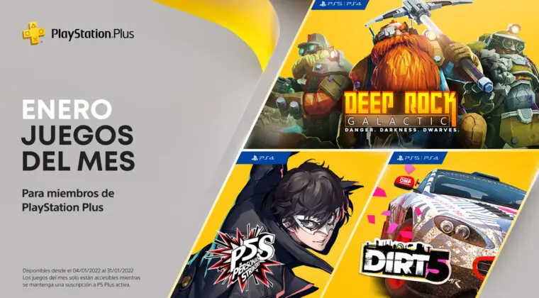 Imagen de Ya disponibles para descargar los juegos de PS Plus de enero de 2022