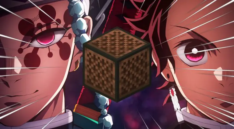 Imagen de Un fan de Kimetsu no Yaiba recrea la canción del último opening del anime con bloques musicales de Minecraft