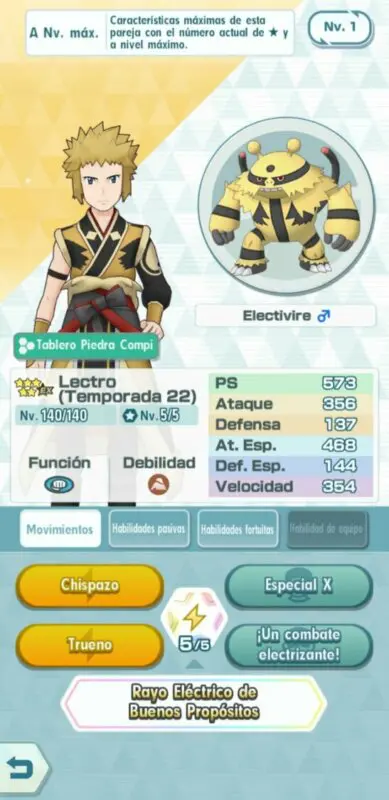 Lectro (Temporada 22) y Electivire Pokemon Masters EX