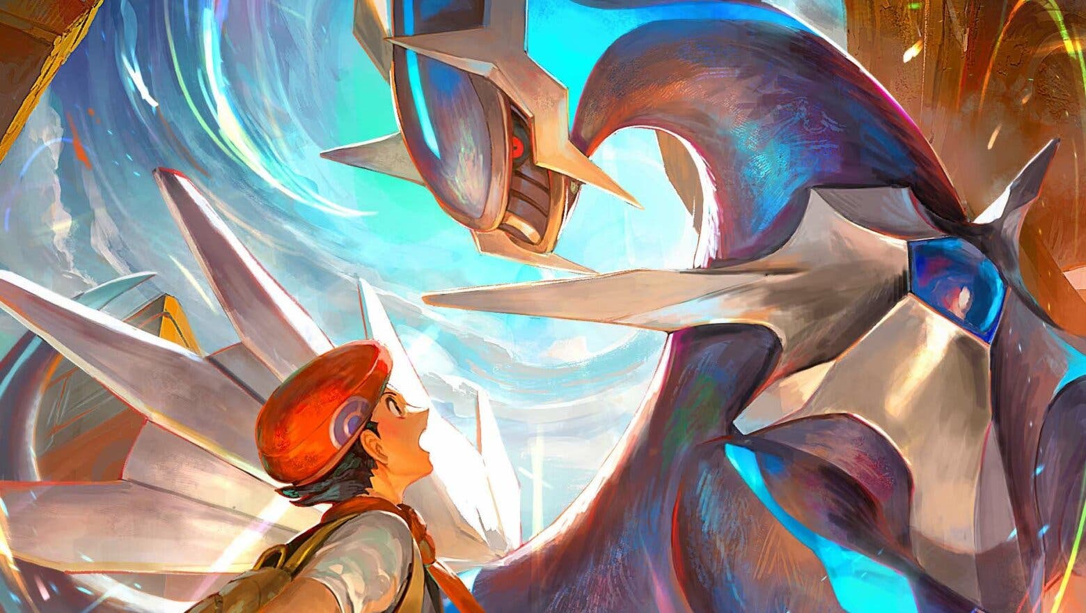 Pokemon Masters EX Leon y Dialga arte portada