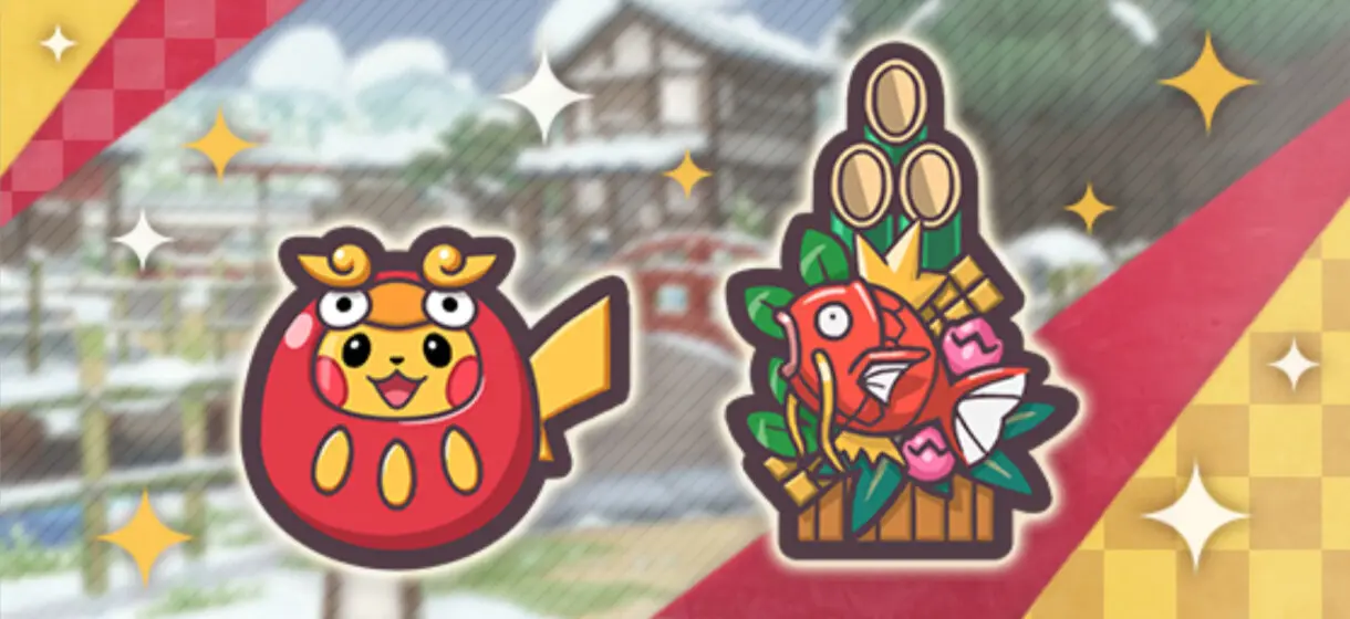 Pokemon Masters EX Muñeco Darumaka de Pikachu y Adorno bambú de Magikarp