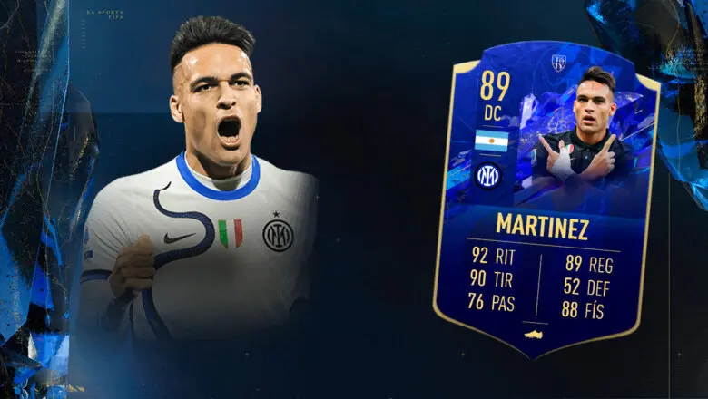 FIFA 22 Ultimate Team SBC Lautaro Martínez TOTY Mención Honorífica