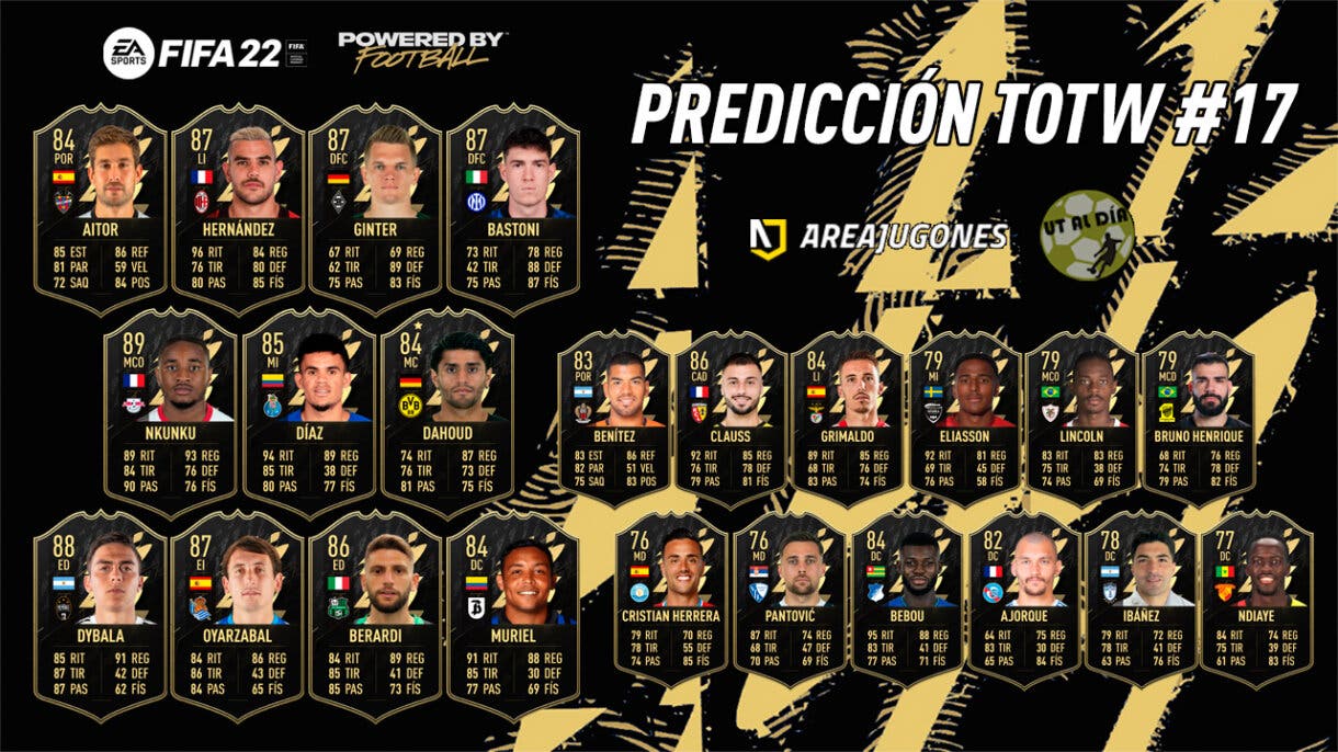 FIFA 22 Ultimate Team Predicción Equipo de la Semana TOTW 17