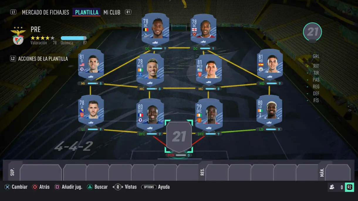 FIFA 21: equipo muy barato de la Premier League para empezar Ultimate Team plantilla