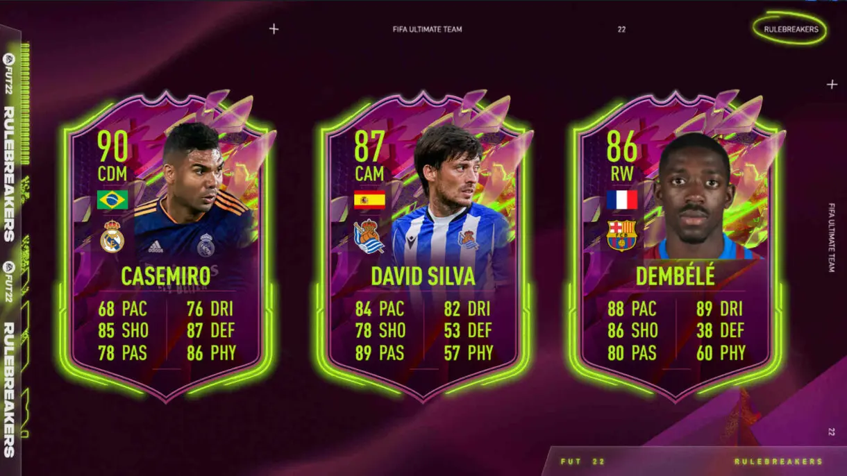 FIFA 22: revelados los Rulebreakers de la Liga Santander (incluyendo las stats generales) Ultimate Team Dembélé, Casemiro y David Silva