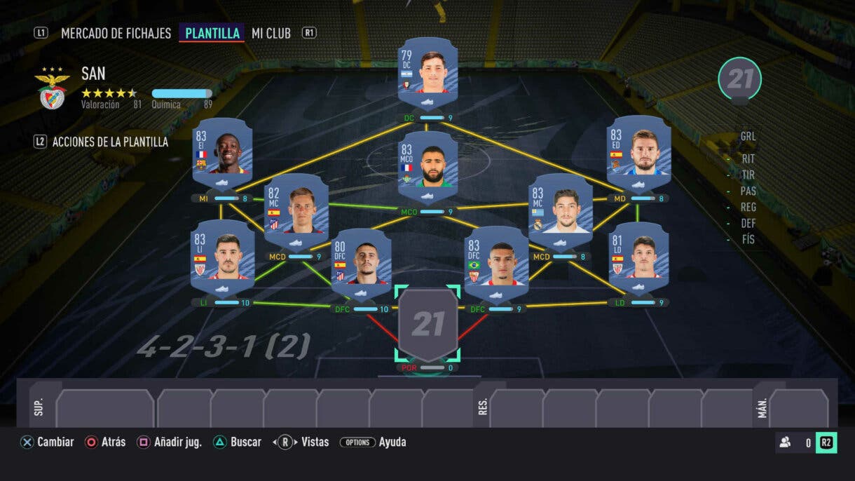 FIFA 21: equipo de nivel medio de la Liga Santander Ultimate Team