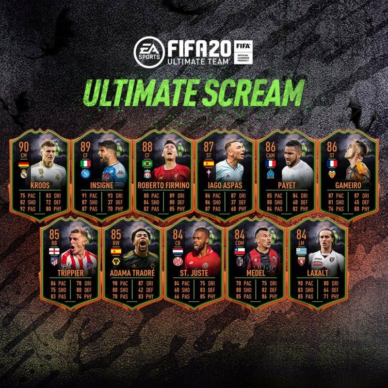 FIFA 21: ¿Qué podemos esperar del Ultimate Scream? Ultimate Team ejemplo del segundo equipo de FIFA 20