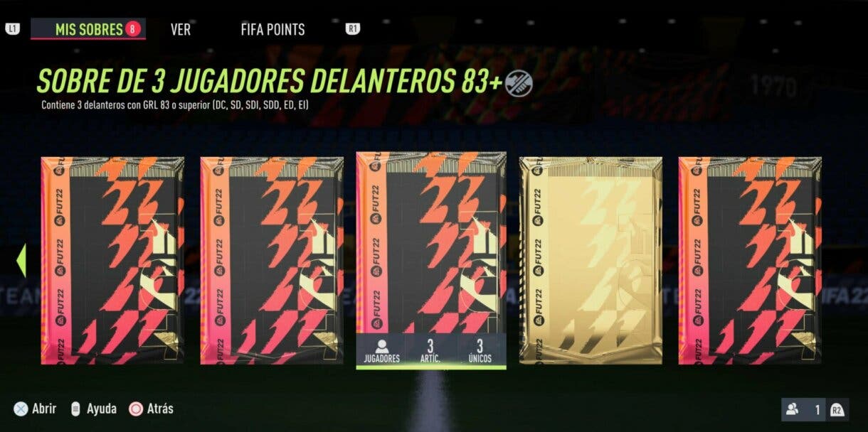 FIFA 22: podemos conseguir estos interesantes sobres gratuitos gracias a Warmup Series pack de regalo por iniciar sesión.