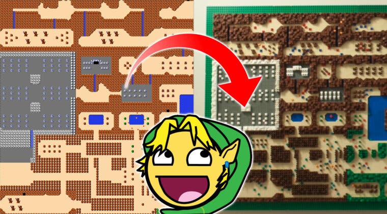 Imagen de The Legend of Zelda: El mapa de Hyrule hecho con... ¿Piezas de LEGO? El resultado te flipará