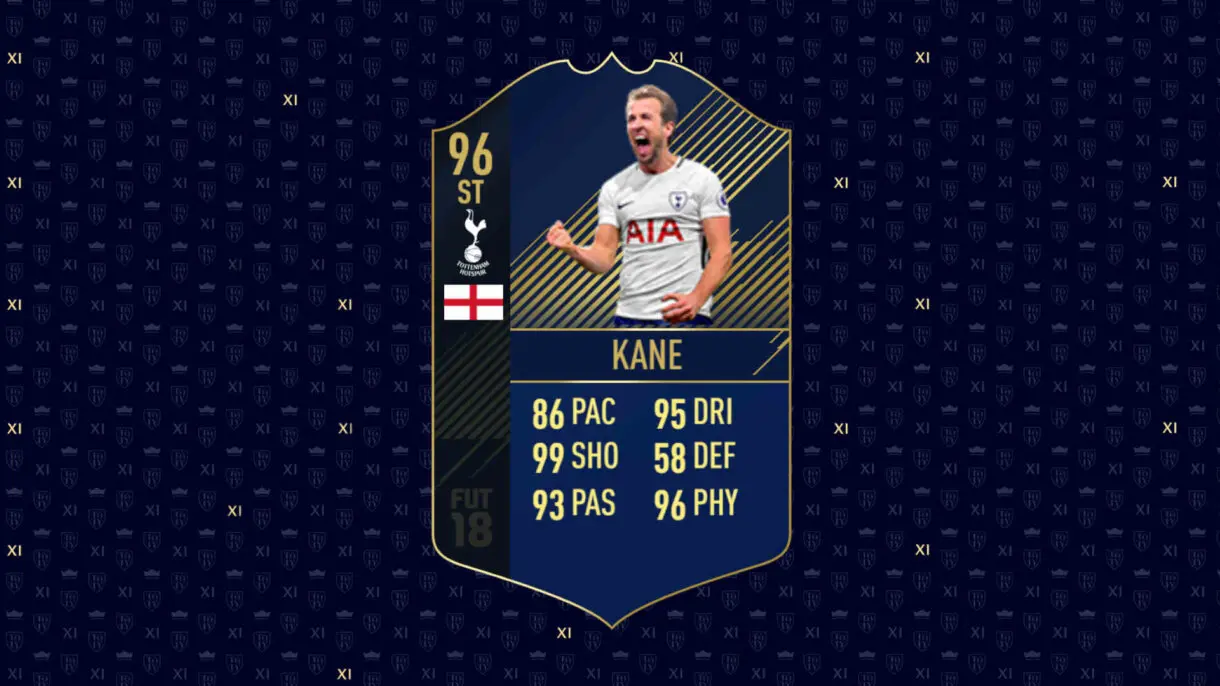 FIFA 22: filtrado un antiguo TOTY que aparecería como Flashback Ultimate Team Harry Kane de FIFA 18.
