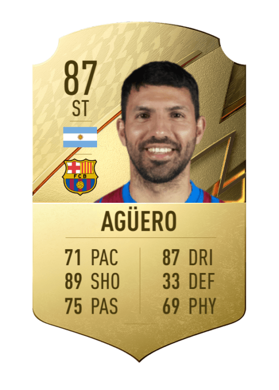 Carta Agüero oro único FIFA 22 Ultimate Team