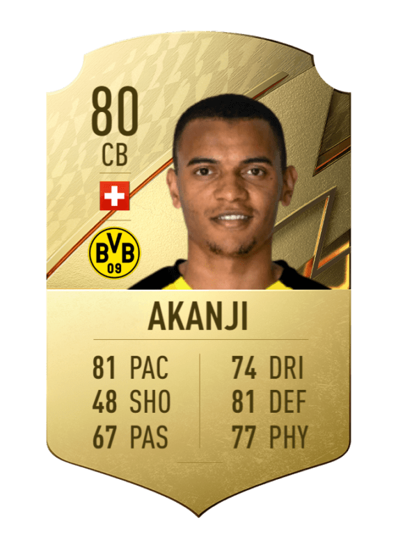 Carta Akanji oro único FIFA 22 Ultimate Team