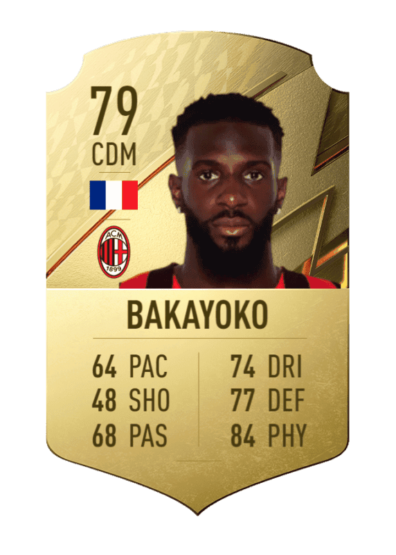 Carta Bakayoko oro único FIFA 22 Ultimate Team