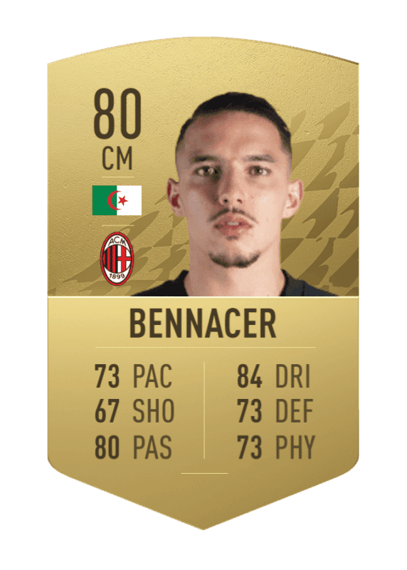 Carta Bennacer oro no único FIFA 22 Ultimate Team