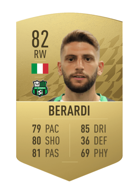 Carta Berardi oro no único FIFA 22 Ultimate Team