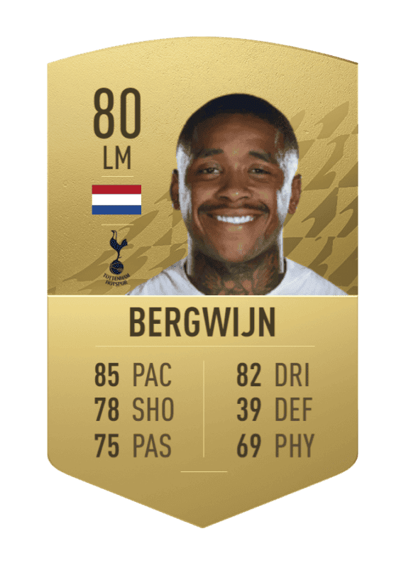 Carta oro no único Bergwijn FIFA 22 Ultimate Team