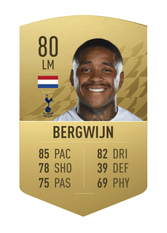 Carta oro no único Bergwijn FIFA 22 Ultimate Team