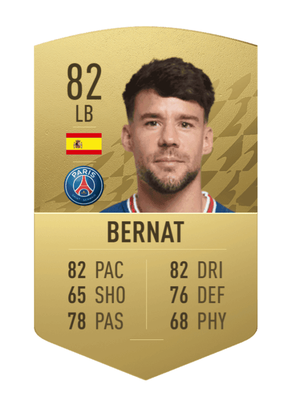 Carta Bernat oro no único FIFA 22 Ultimate Team