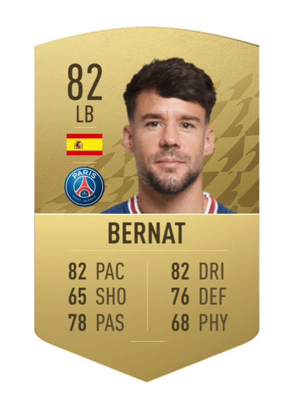 Carta Bernat oro no único FIFA 22 Ultimate Team