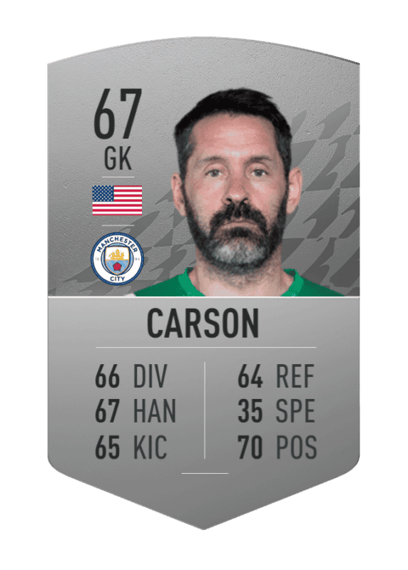 Carta Carson plata no único FIFA 22 Ultimate Team