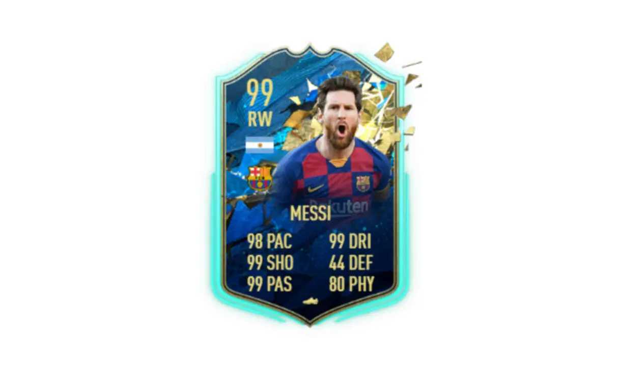 cartas 99 messi historia fifa ultimate team