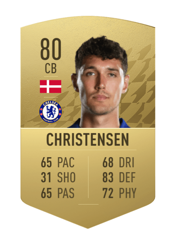 Carta Christensen oro no único FIFA 22 Ultimate Team