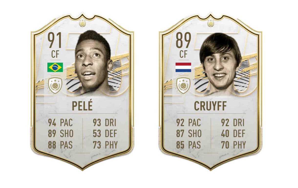 Cartas Baby Pelé y Cruyff FIFA 21 Ultimate Team