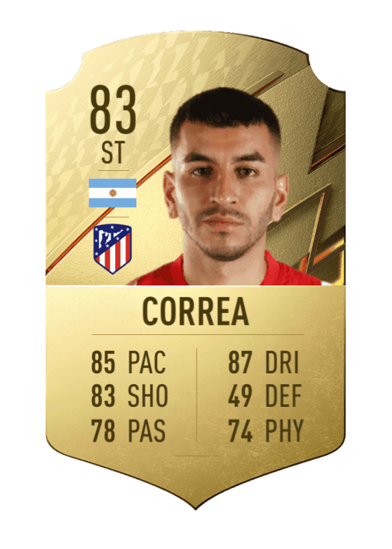 Carta Ángel Correa FIFA 22 Ultimate Team