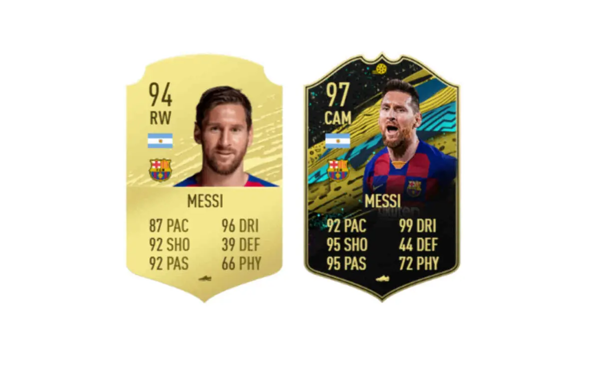 diferentes posiciones messi historia fifa ultimate team