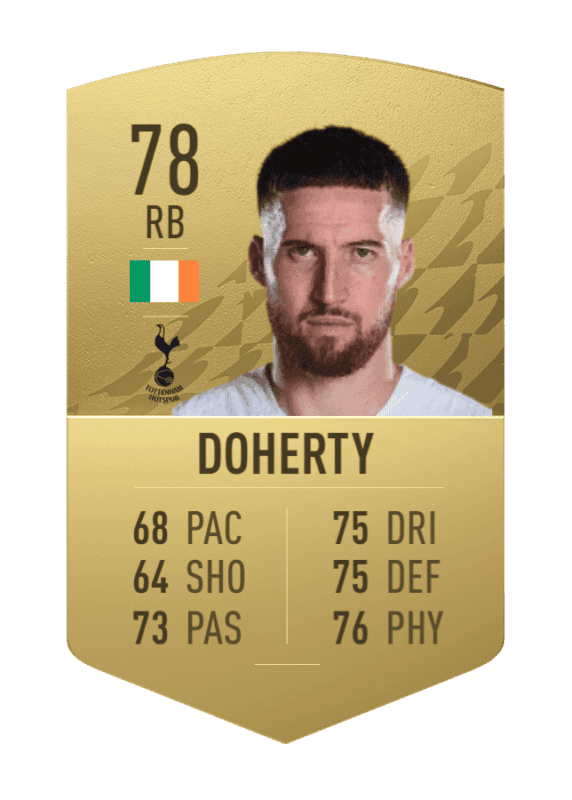 Carta oro no único Doherty FIFA 22 Ultimate Team