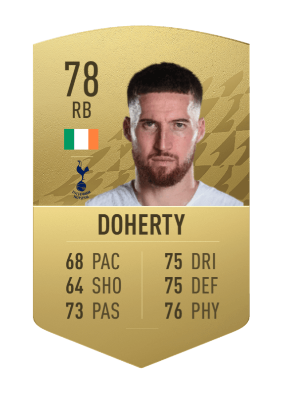 Carta oro no único Doherty FIFA 22 Ultimate Team
