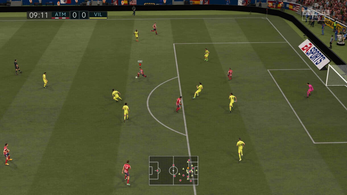 Mejores ajustes de cámara FIFA 21 Ultimate Team grúa variante 4