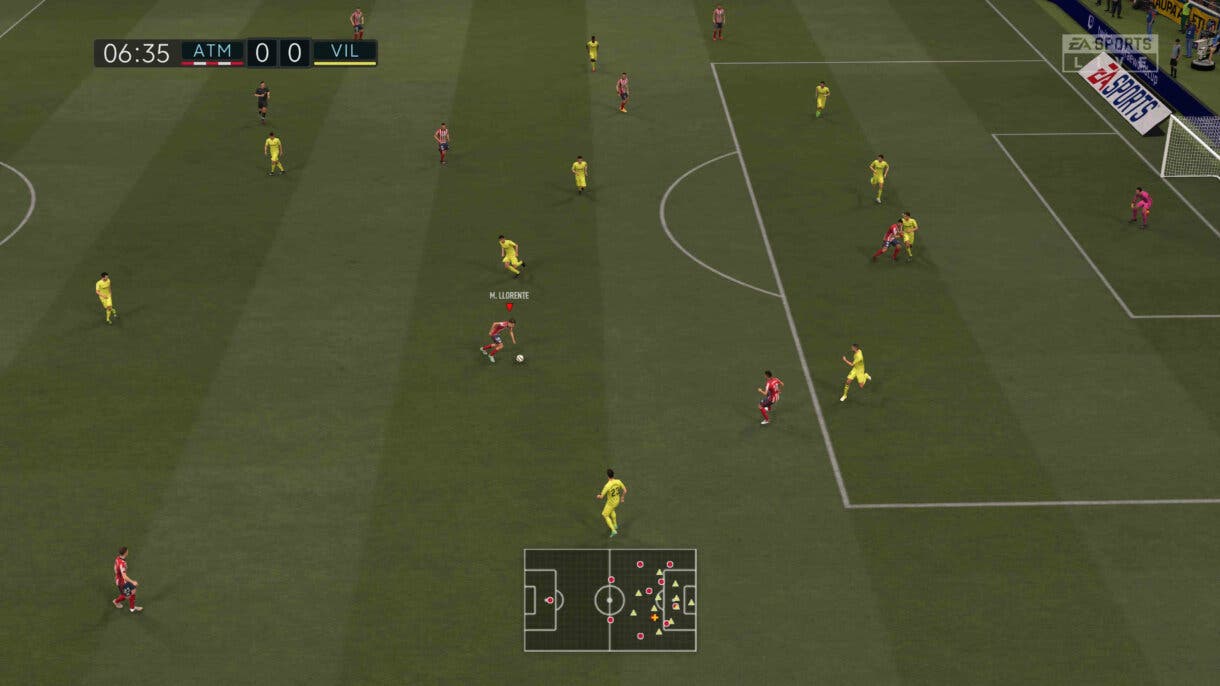 Mejores ajustes de cámara FIFA 21 Ultimate Team grúa variante 1