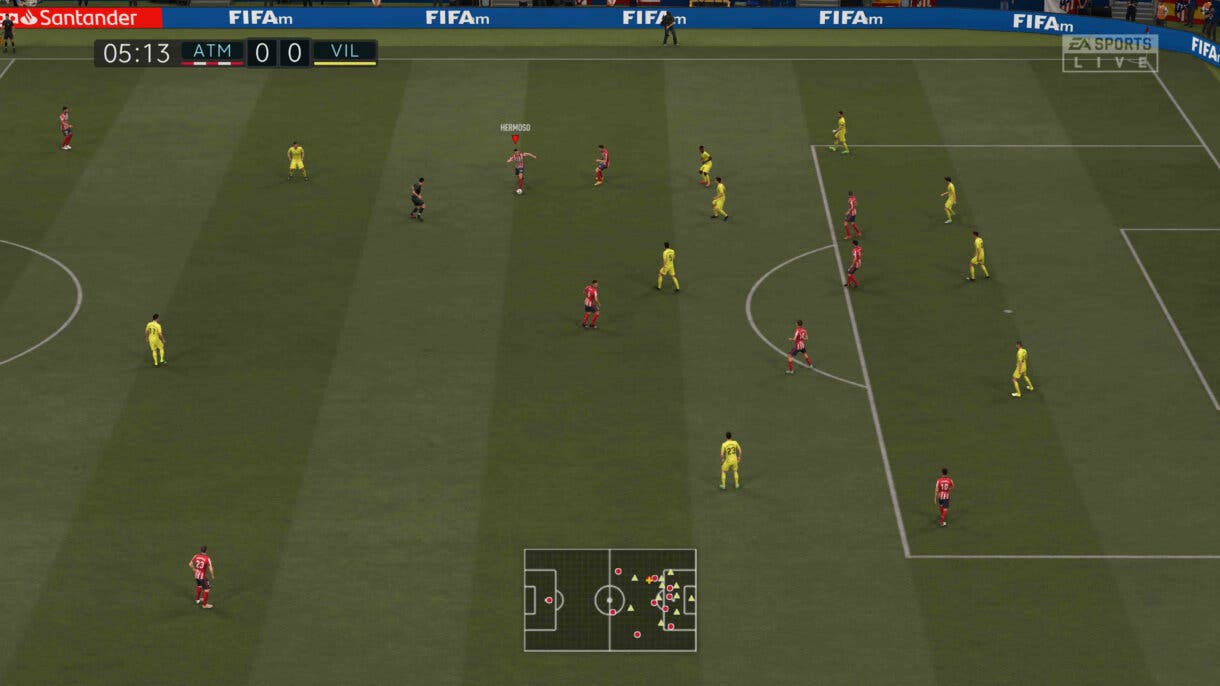 Mejores ajustes de cámara FIFA 21 Ultimate Team grúa predeterminada