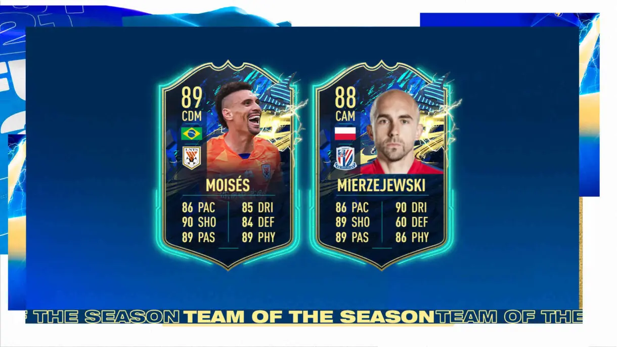 Cartas centrocampistas TOTS CSL FIFA 21 Ultimate Team
