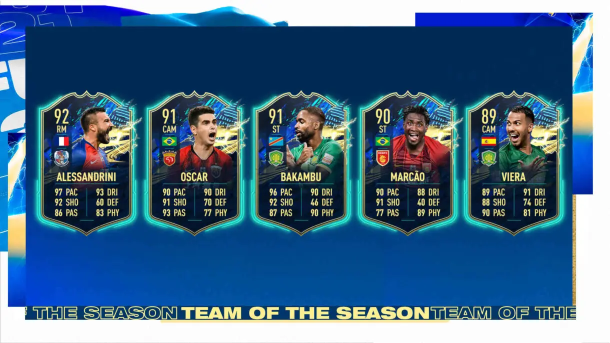 Cartas delanteros TOTS CSL FIFA 21 Ultimate Team