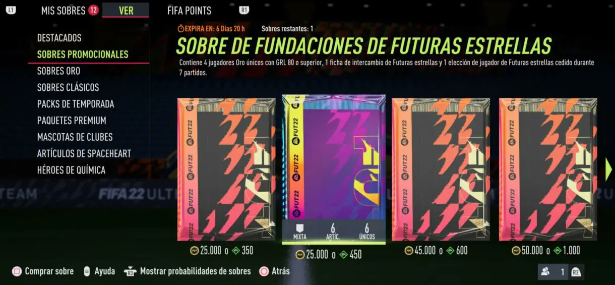 FIFA 22: un token Future Stars está disponible en la tienda de Ultimate Team imagen del sobre