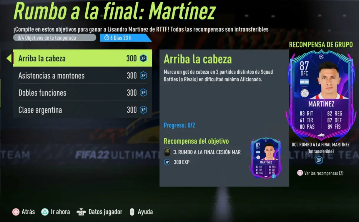 Objetivos Lisandro Martínez RTTF gratuito