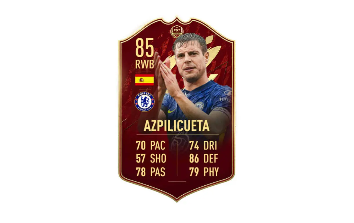 Carta FUT Champion recompensa Azpilicueta IF FIFA 22 Ultimate Team