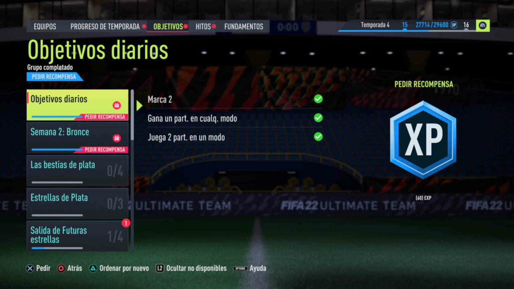 fifa 22 cambios en los objetivos