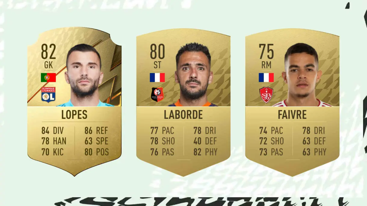 Cartas oro Lopes, Laborde y Faivre FIFA 22 Ultimate Team