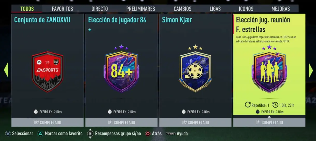 FIFA 22: estas son las cartas que pueden salir en el SBC de Player Pick Reunión Futuras Estrellas Ultimate Team imagen del Desafío de Creación de Plantillas