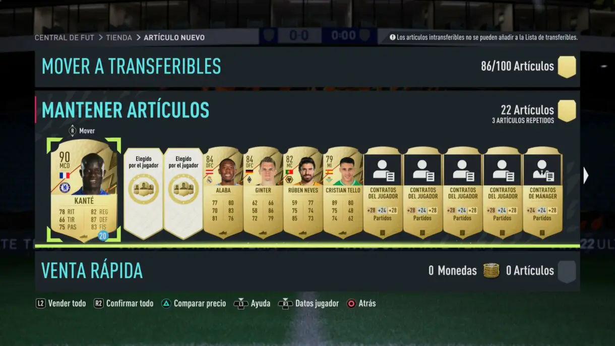 Contenido sobre quinto regalo Prime Gaming FIFA 22 Ultimate Team