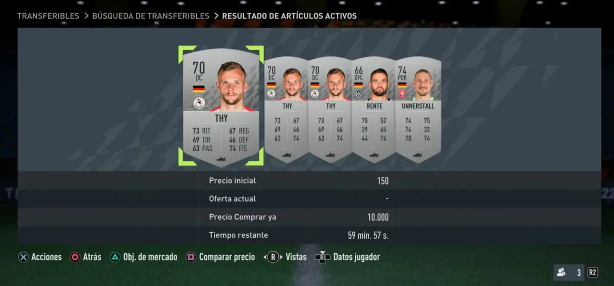 Cartas plata Alemania Eredivisie en el mercado FIFA 22 Ultimate Team