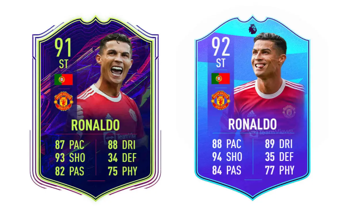 Cartas especiales Cristiano Ronaldo FIFA 22 Ultimate Team