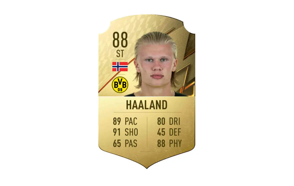 Carta Haaland oro FIFA 22 Ultimate Team