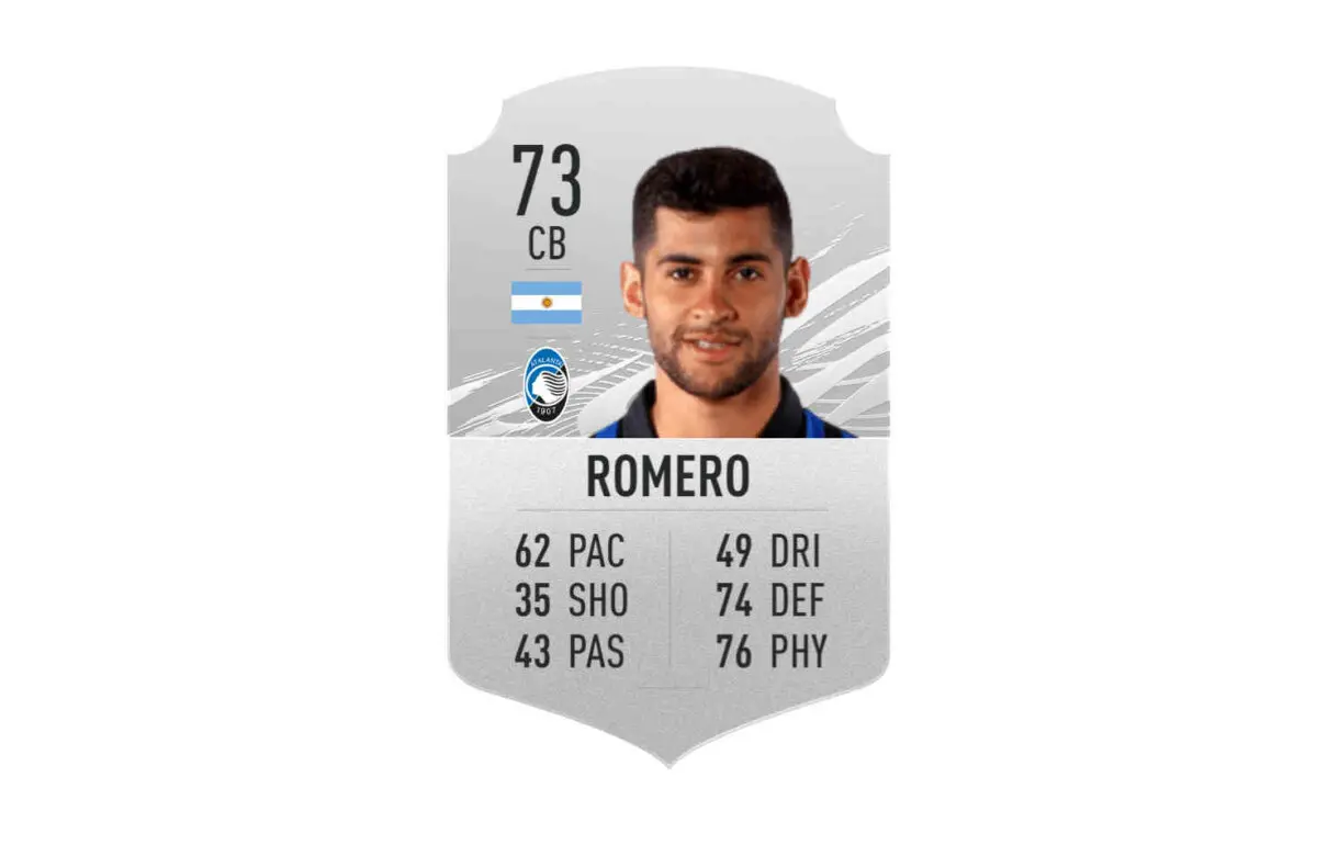 Carta Cristian Romero plata FIFA 21 Ultimate Team
