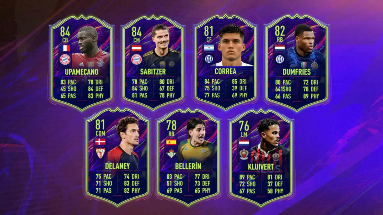 Cartas OTW tres victorias FIFA 22 Ultimate Team
